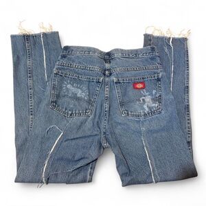 Dickies X Keith Haring Limited Collab Blue Straight Leg Jeans With Graphic